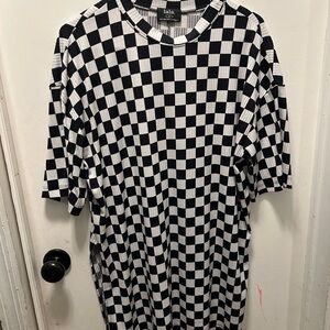 Dresses in Lala white/black checkerboard set.